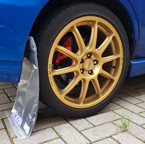 Spatlap op Subaru Impresa STI