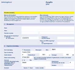 BPM aangifte formulier