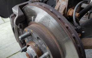 versleten schijfrem
