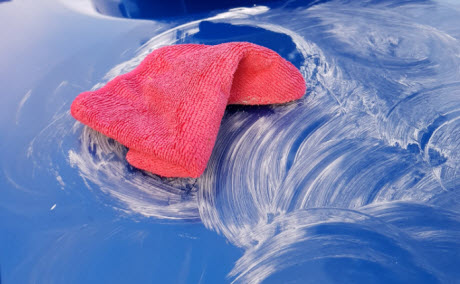 waxvlekken of poetsvlekken bumper